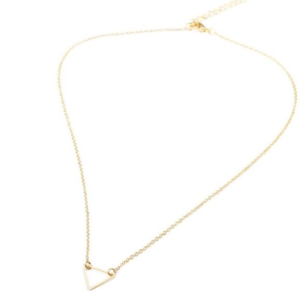 Simple Triangle Geometric Necklace - Picture 2 of 4